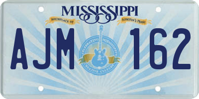 MS license plate AJM162