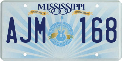MS license plate AJM168