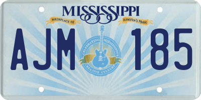 MS license plate AJM185