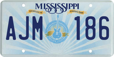 MS license plate AJM186