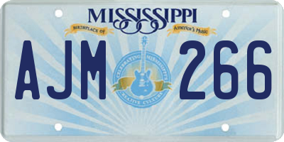 MS license plate AJM266