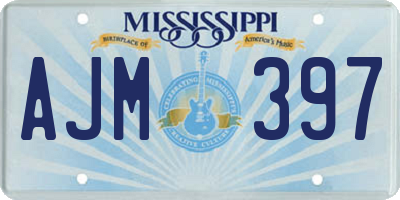 MS license plate AJM397