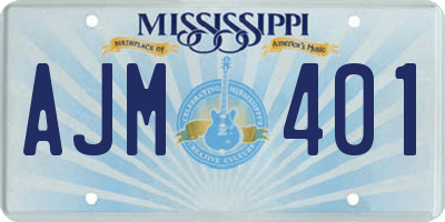 MS license plate AJM401