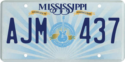 MS license plate AJM437