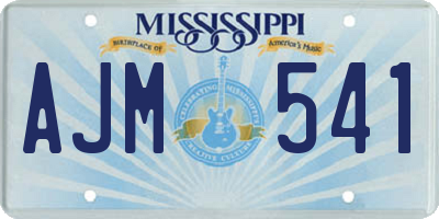 MS license plate AJM541