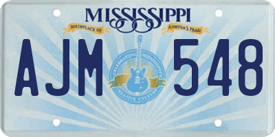 MS license plate AJM548