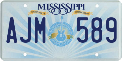MS license plate AJM589