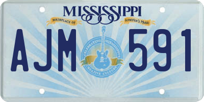 MS license plate AJM591