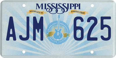 MS license plate AJM625