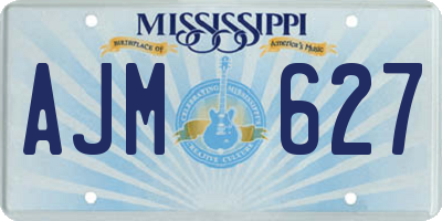 MS license plate AJM627