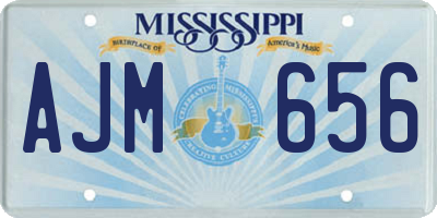 MS license plate AJM656