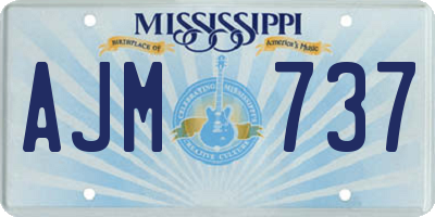 MS license plate AJM737