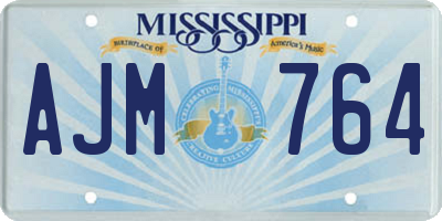 MS license plate AJM764