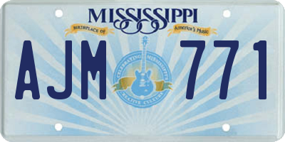 MS license plate AJM771