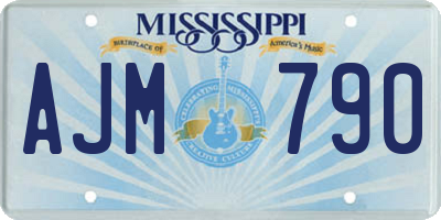 MS license plate AJM790