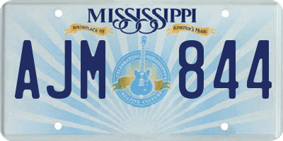 MS license plate AJM844