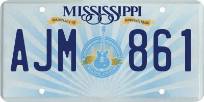 MS license plate AJM861