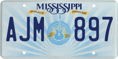 MS license plate AJM897