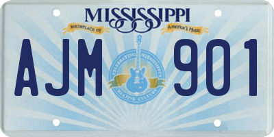 MS license plate AJM901