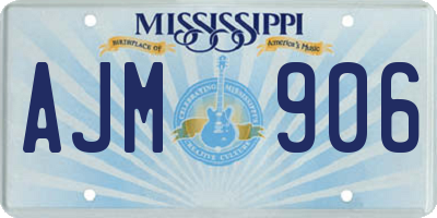 MS license plate AJM906