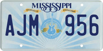 MS license plate AJM956