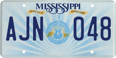 MS license plate AJN048