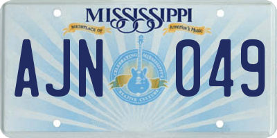 MS license plate AJN049