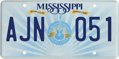 MS license plate AJN051