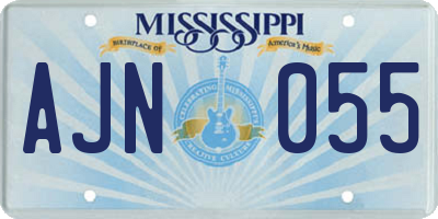 MS license plate AJN055