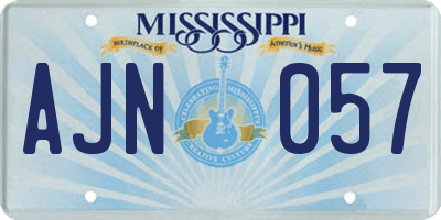 MS license plate AJN057