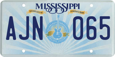 MS license plate AJN065