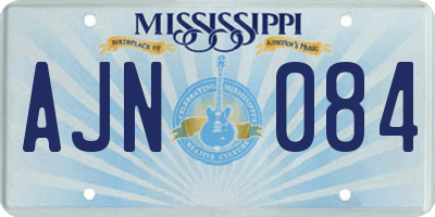 MS license plate AJN084