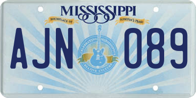 MS license plate AJN089