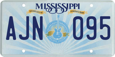 MS license plate AJN095