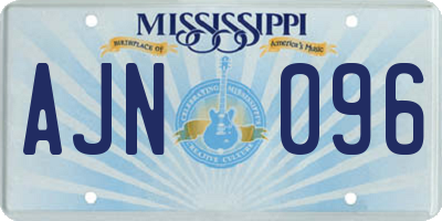MS license plate AJN096