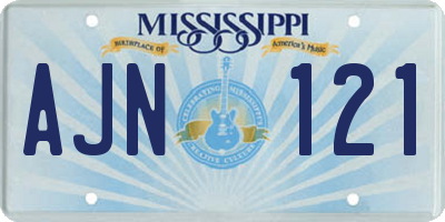 MS license plate AJN121
