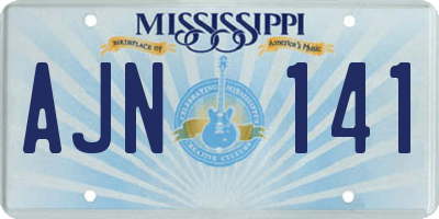 MS license plate AJN141