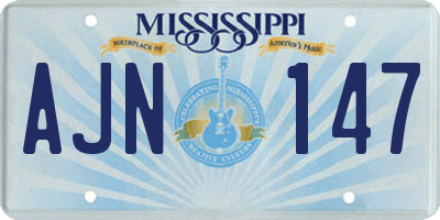 MS license plate AJN147
