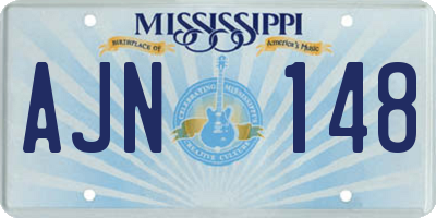 MS license plate AJN148