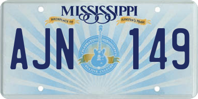 MS license plate AJN149