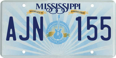 MS license plate AJN155