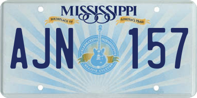 MS license plate AJN157