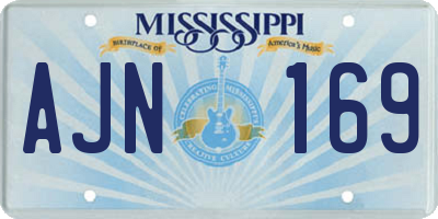 MS license plate AJN169