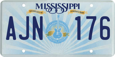 MS license plate AJN176