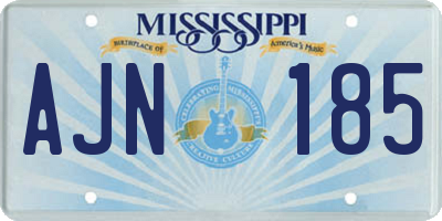MS license plate AJN185