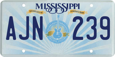 MS license plate AJN239