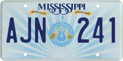 MS license plate AJN241