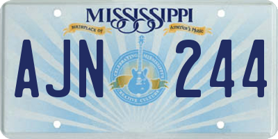 MS license plate AJN244