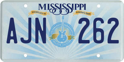 MS license plate AJN262