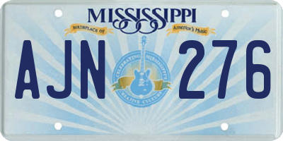 MS license plate AJN276